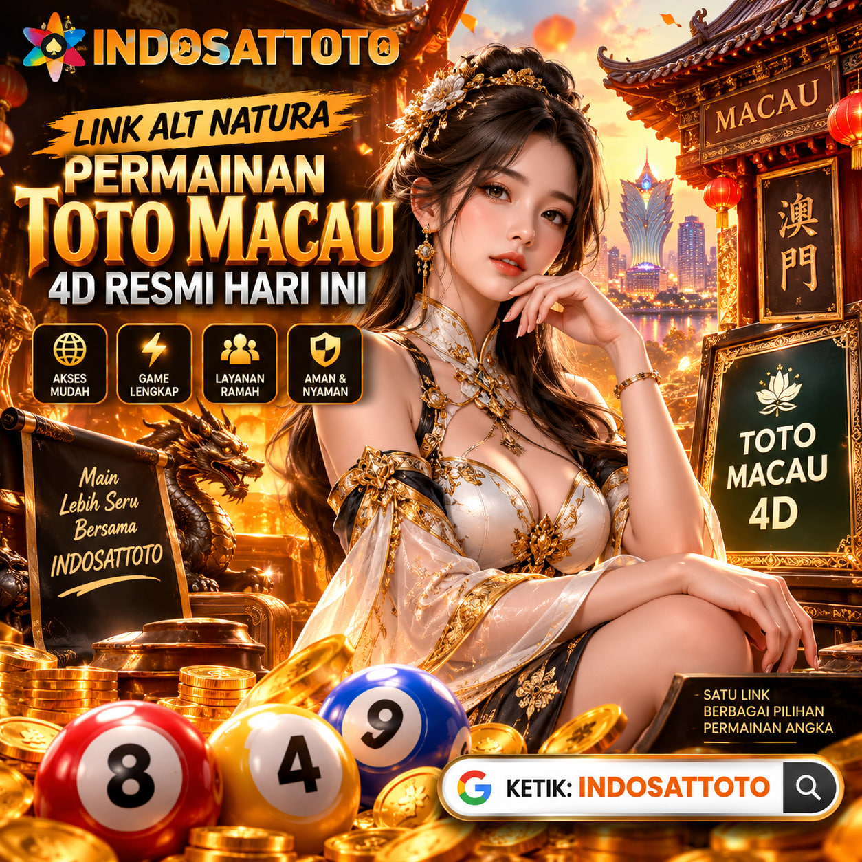 INDOSATTOTO | Link Alt Natura Permainan Toto Macau 4D Resmi Hari Ini